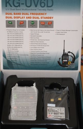 Wouxun KG-UV6D V2 136-174/216-280 MHz Dual Band Dual display 2 way radio